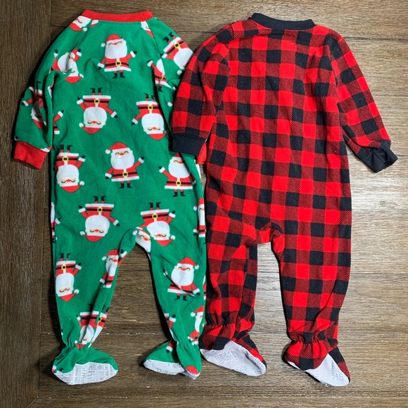 Carter footed Christmas pajamas 12 months - Picture 2 of 6